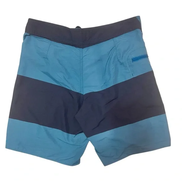 Patagonia Men's Board Shorts Minimalist Wavefarer Size 30 NWT Blue Stripe Trunks - Picture 2 of 11